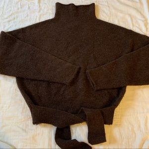 Aritzia Wilfred Lorin Sweater in Chocolate Brown
